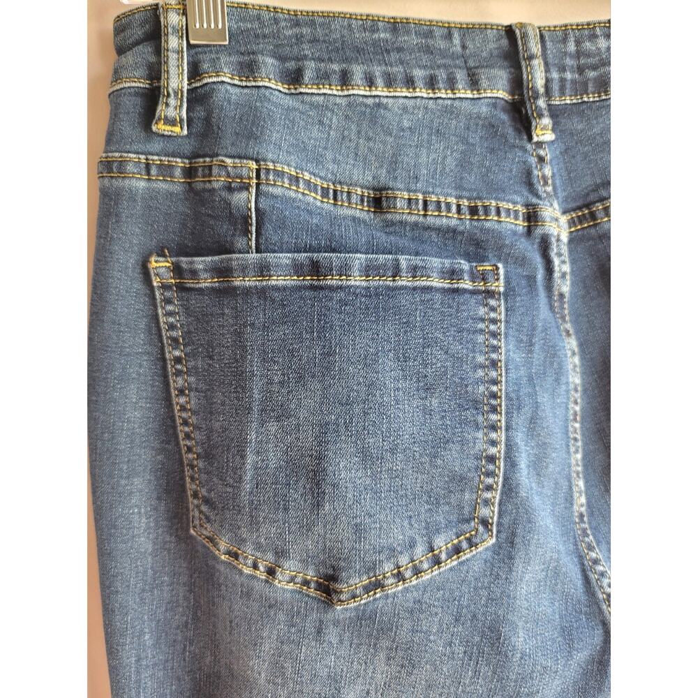 Vintage Style Distressed Vipones Flare Bell Bottoms Denim Jeans Women's Size 6 - Picture 14 of 14